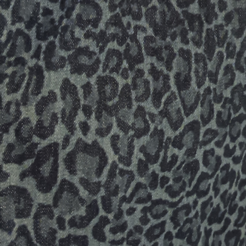 Michael Kors Selma High Rise Straight Skinny Leopard Print Blue Jeans NWT - Picture 3 of 9